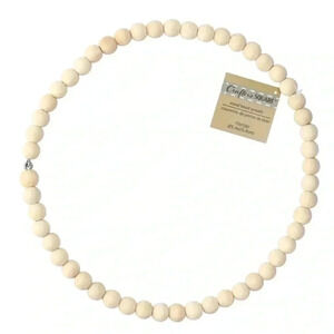 Wooden Bead Wreath, 10-in.